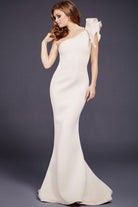 Jovani - 32602 Bow Accented Asymmetrical Junior Prom Mermaid Gown - view 13
