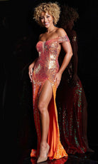 Jovani 34395 - Sequin Beaded Off Shoulder Dress - designer formal gown at Silhouette Dresses