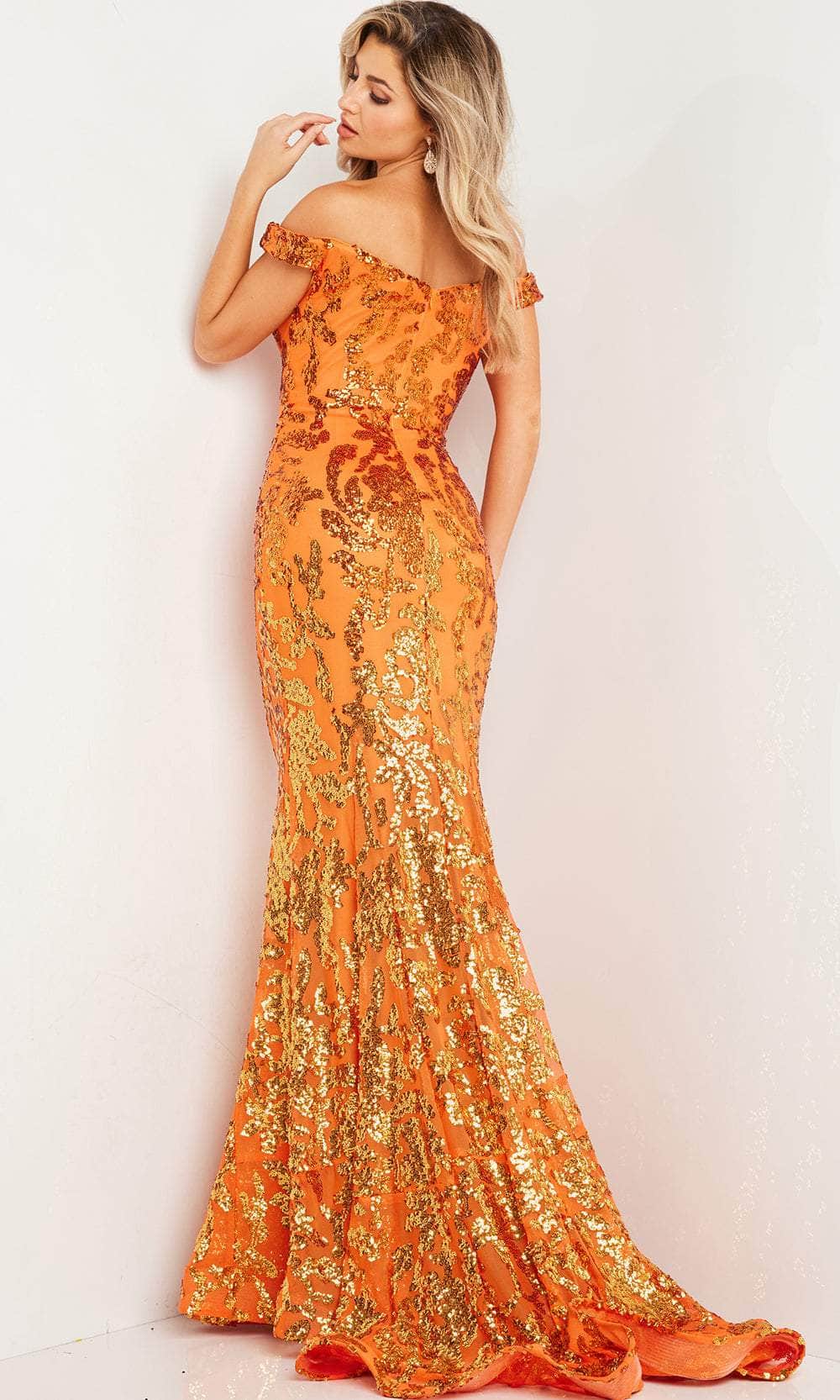 Jovani 36370 - Off Shoulder Sequin Prom Dress - back view