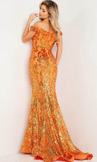 Jovani 36370 - Off Shoulder Sequin Prom Dress - back view