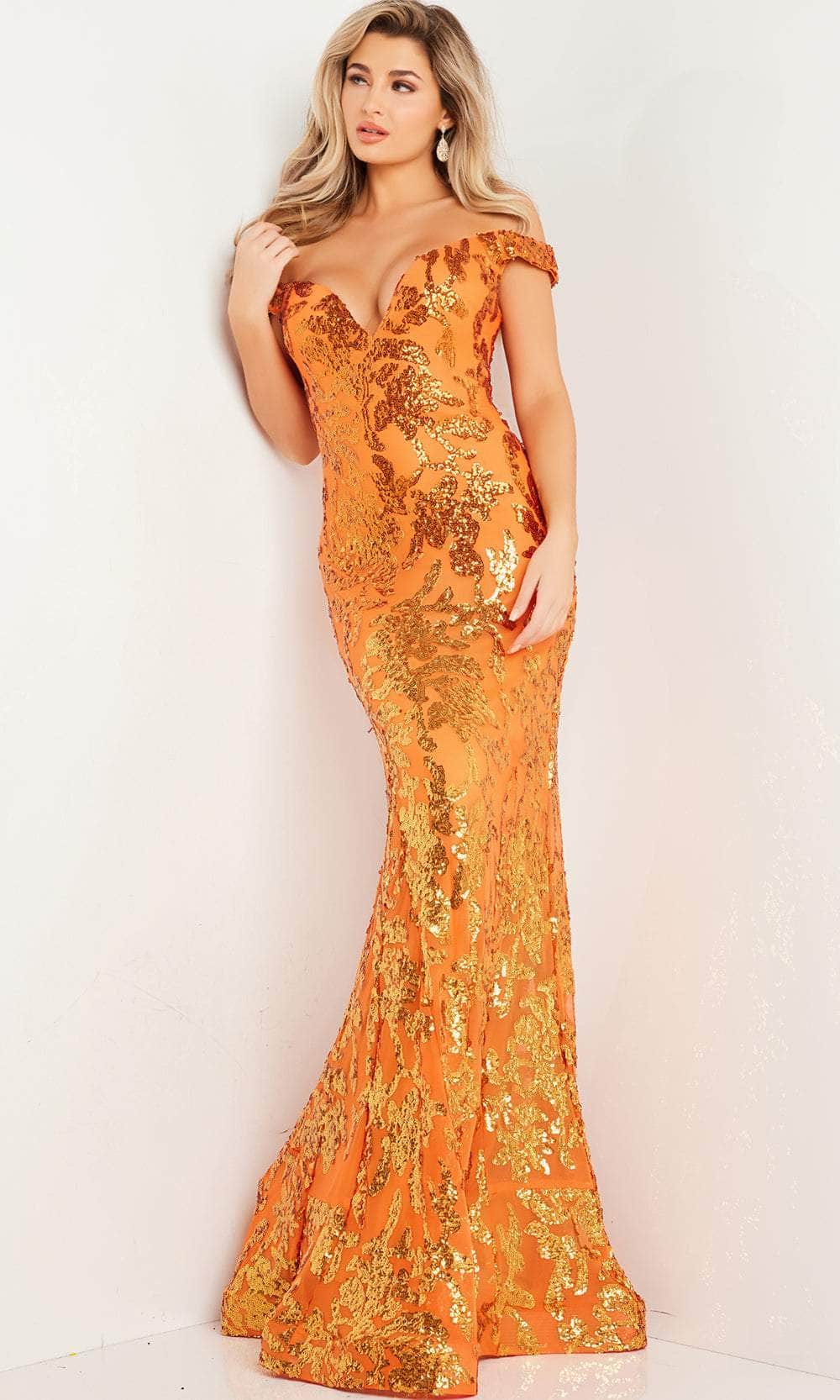 Jovani 36370 - Off Shoulder Sequin Prom Dress - view 5