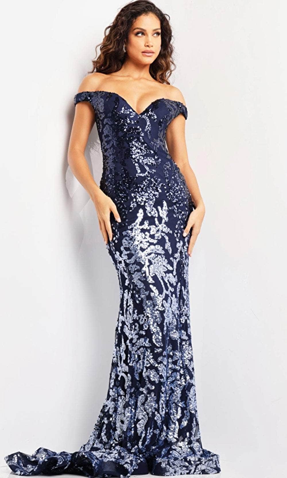 Jovani 36370 - Off Shoulder Sequin Prom Dress - view 8
