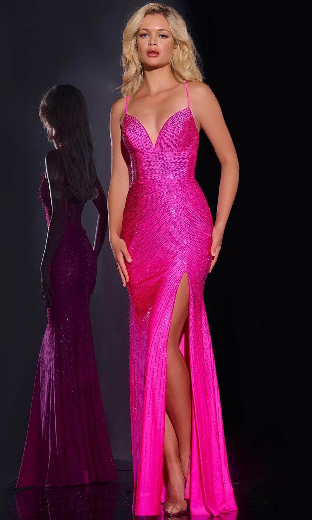 Jovani 36403 - Beaded V-Neck Prom Dress - designer prom dress at Silhouette Dresses