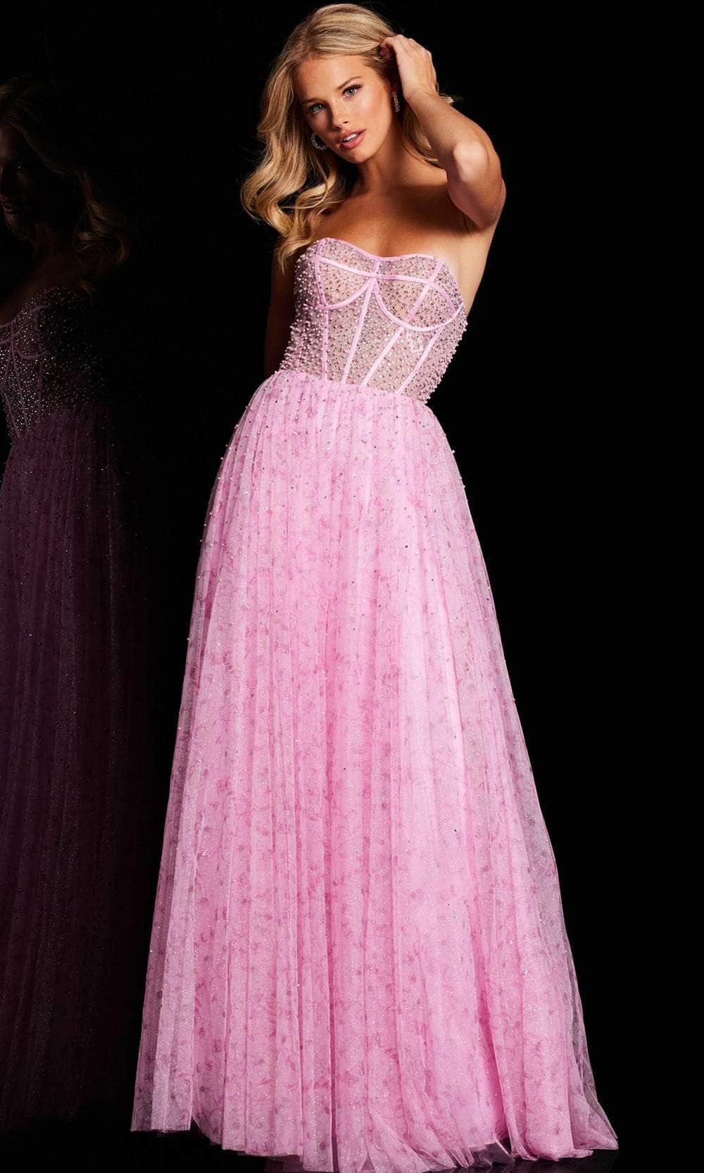 Jovani 36477 - Sweetheart Beaded Prom Dress - back view