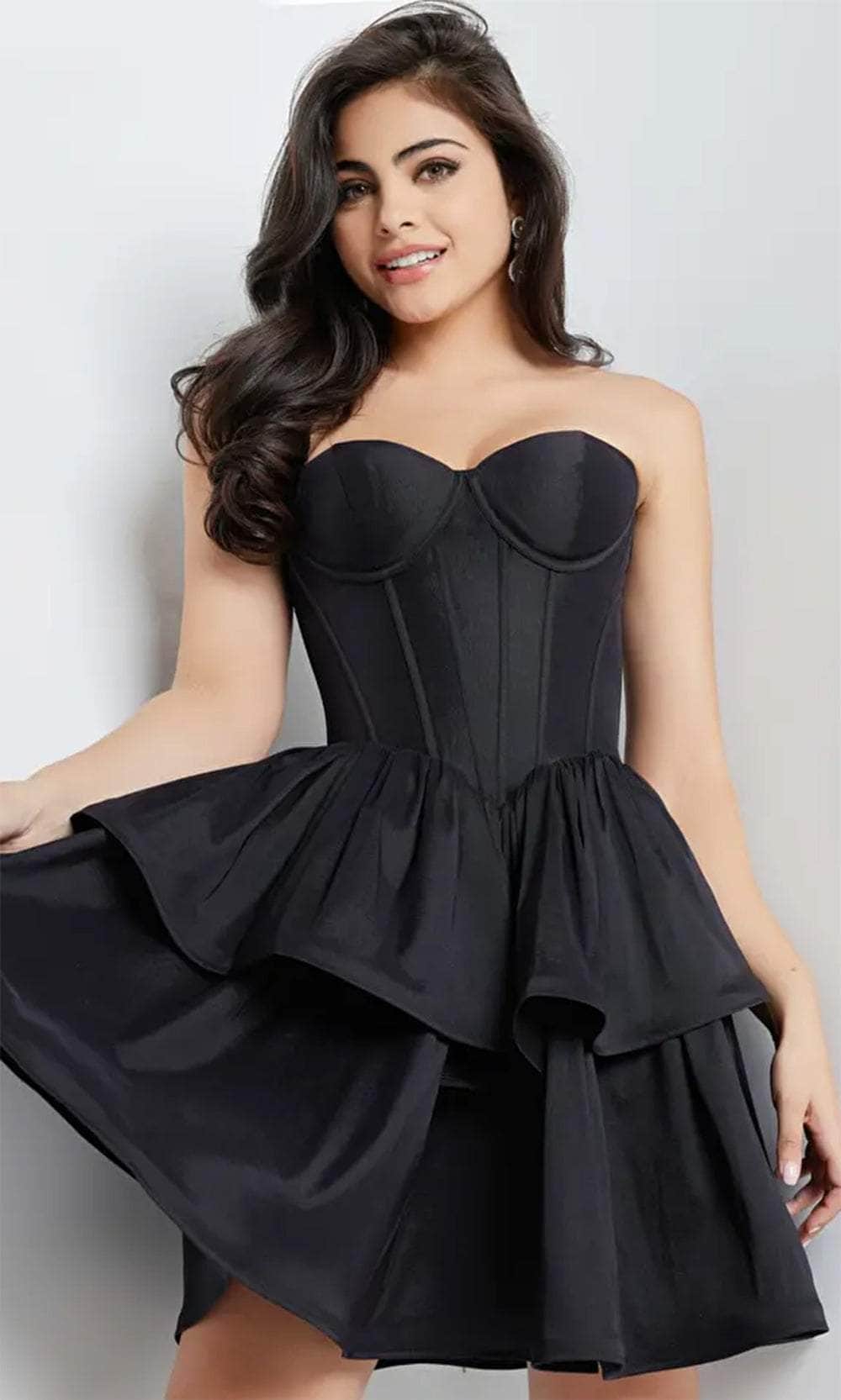 Jovani 36620 - Sweetheart Bustier Cocktail Dress - back view