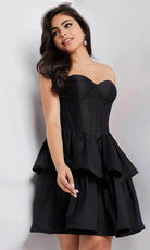 Jovani 36620 - Sweetheart Bustier Cocktail Dress - detail view