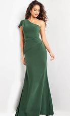 Jovani 36699 - Asymmetrical Bodice Evening Dress - detail view