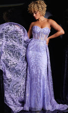 Jovani 36736 - A-Line Overskirt Prom Gown - view 4