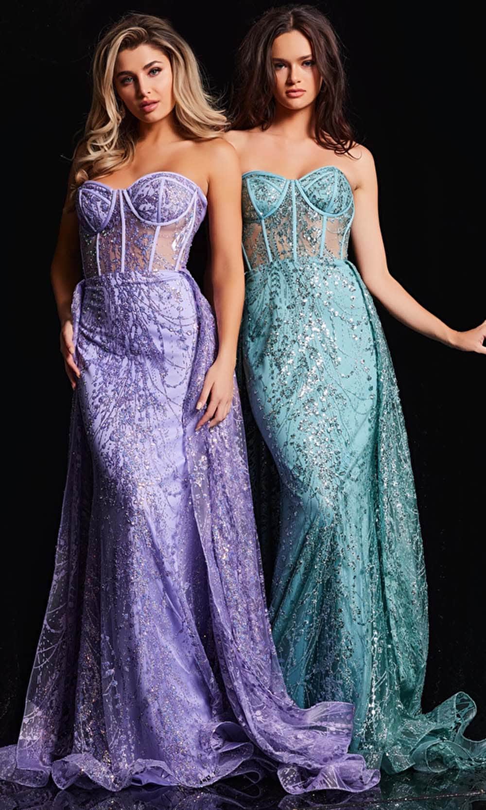 Jovani 36736 - A-Line Overskirt Prom Gown - view 5