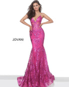 Jovani - 3675 Sequined Illusion Corset Simple Prom Mermaid Gown - designer pageant gown at Silhouette Dresses