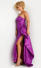 Jovani 36854 - Pleat Bodice Prom Dress with Slit - designer formal gown at Silhouette Dresses