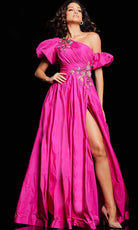 Jovani 36872 - Beaded One Shoulder Gown - view 6