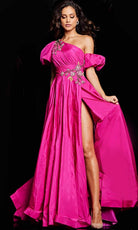 Jovani 36872 - Beaded One Shoulder Gown - view 4