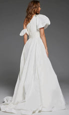 Jovani 36872 - Beaded One Shoulder Gown - detail view