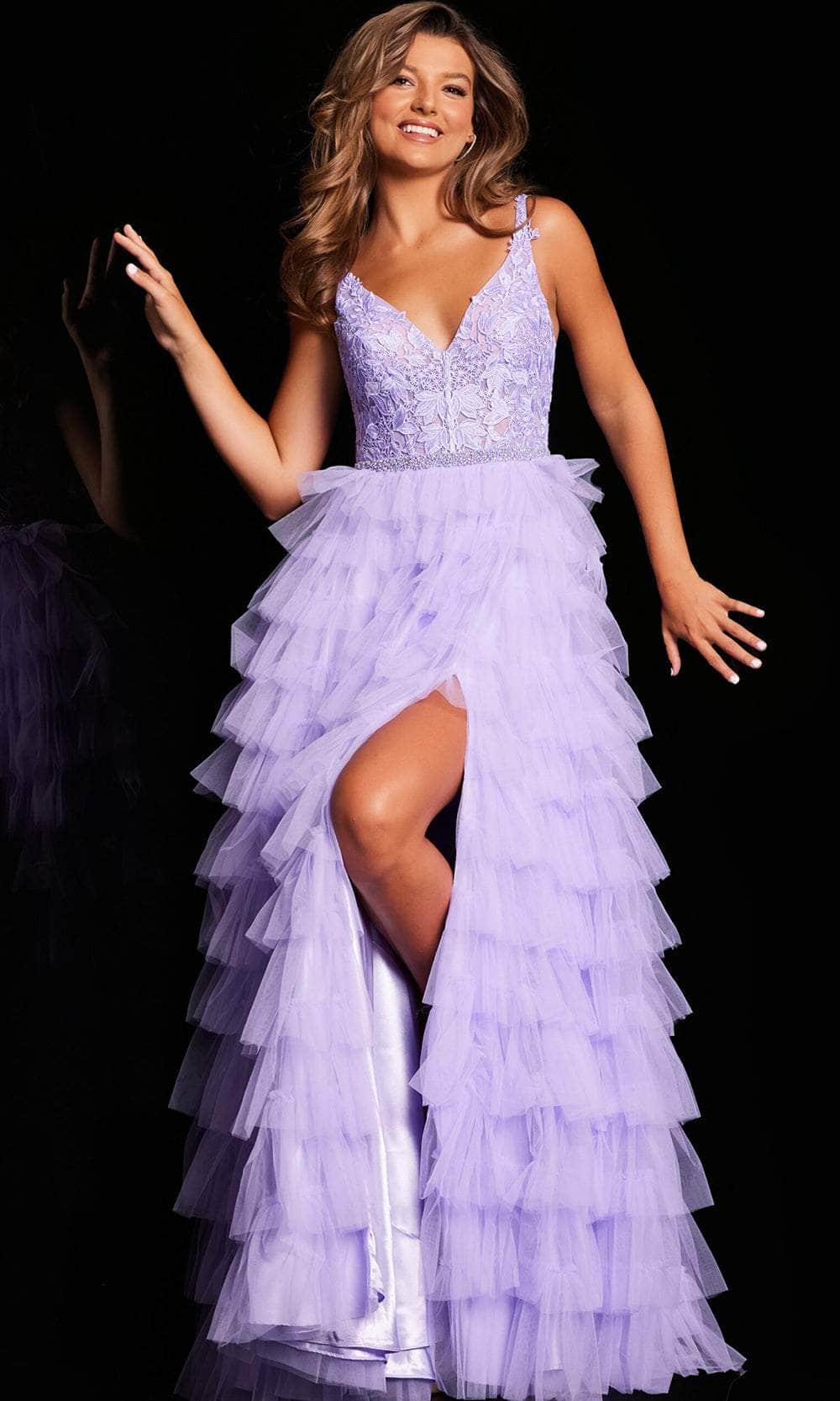 Jovani 37001 - Tiered Tulle Prom Dress - view 6