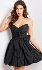 Jovani 37016 - Strapless Bubble Skirt Cocktail Dress - back view