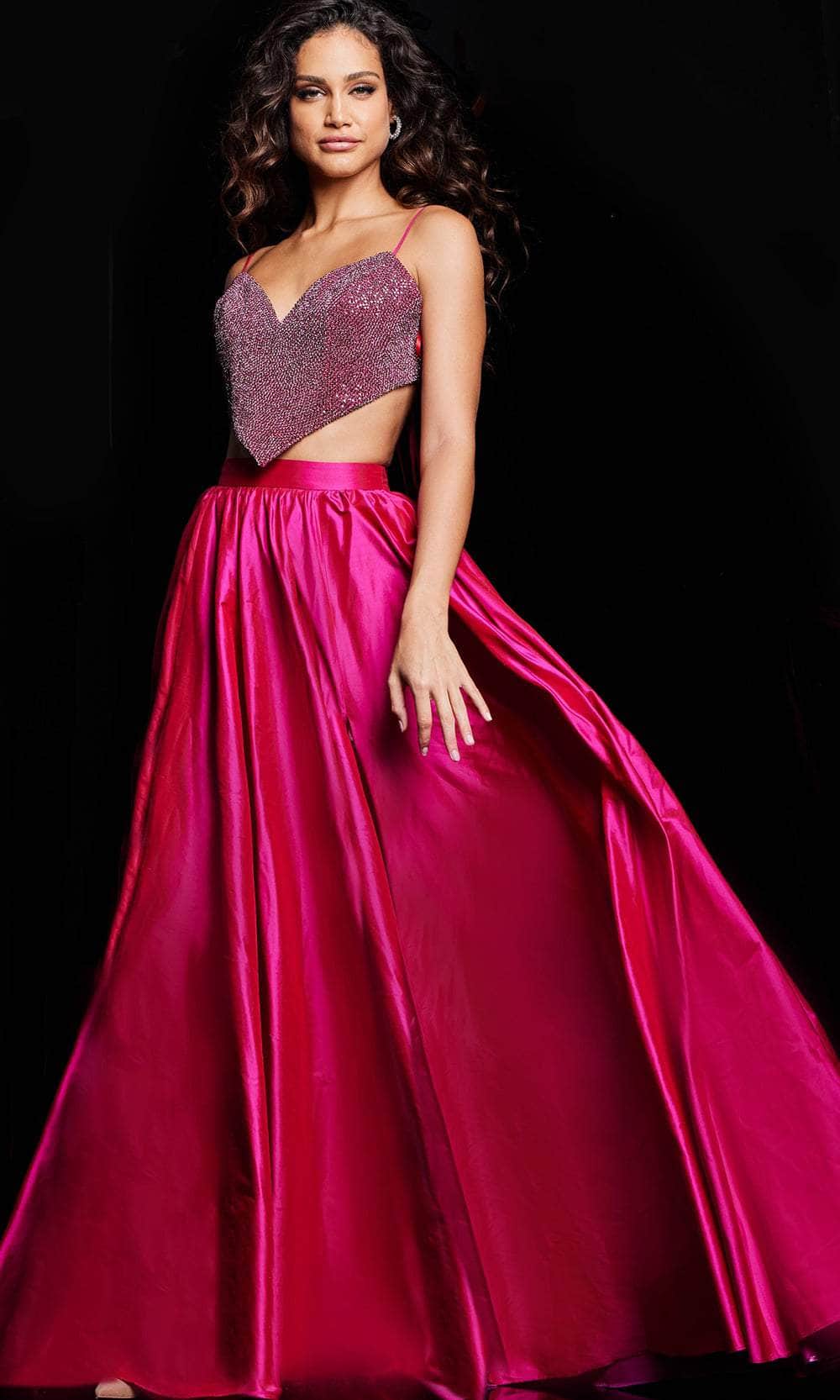 Jovani 37045 - Bejeweled Sweetheart Prom Dress - detail view