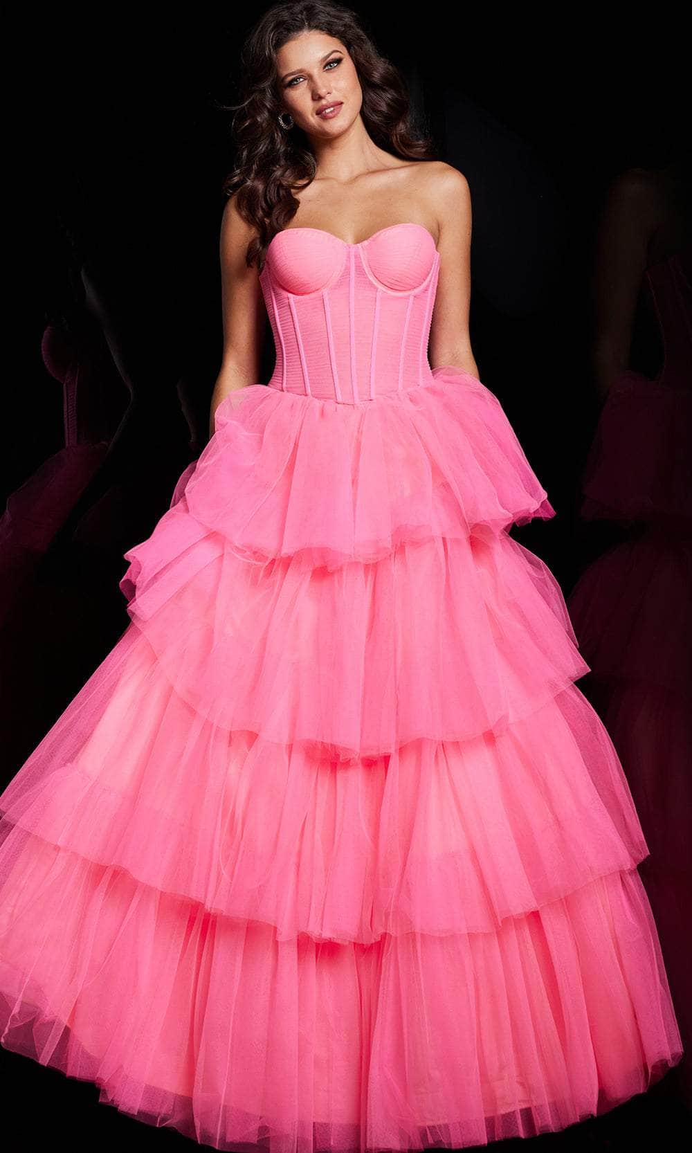 Jovani 37062 - Strapless Corset Ballgown - designer ball gown at Silhouette Dresses