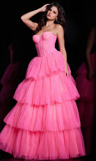 Jovani 37062 - Strapless Corset Ballgown - detail view