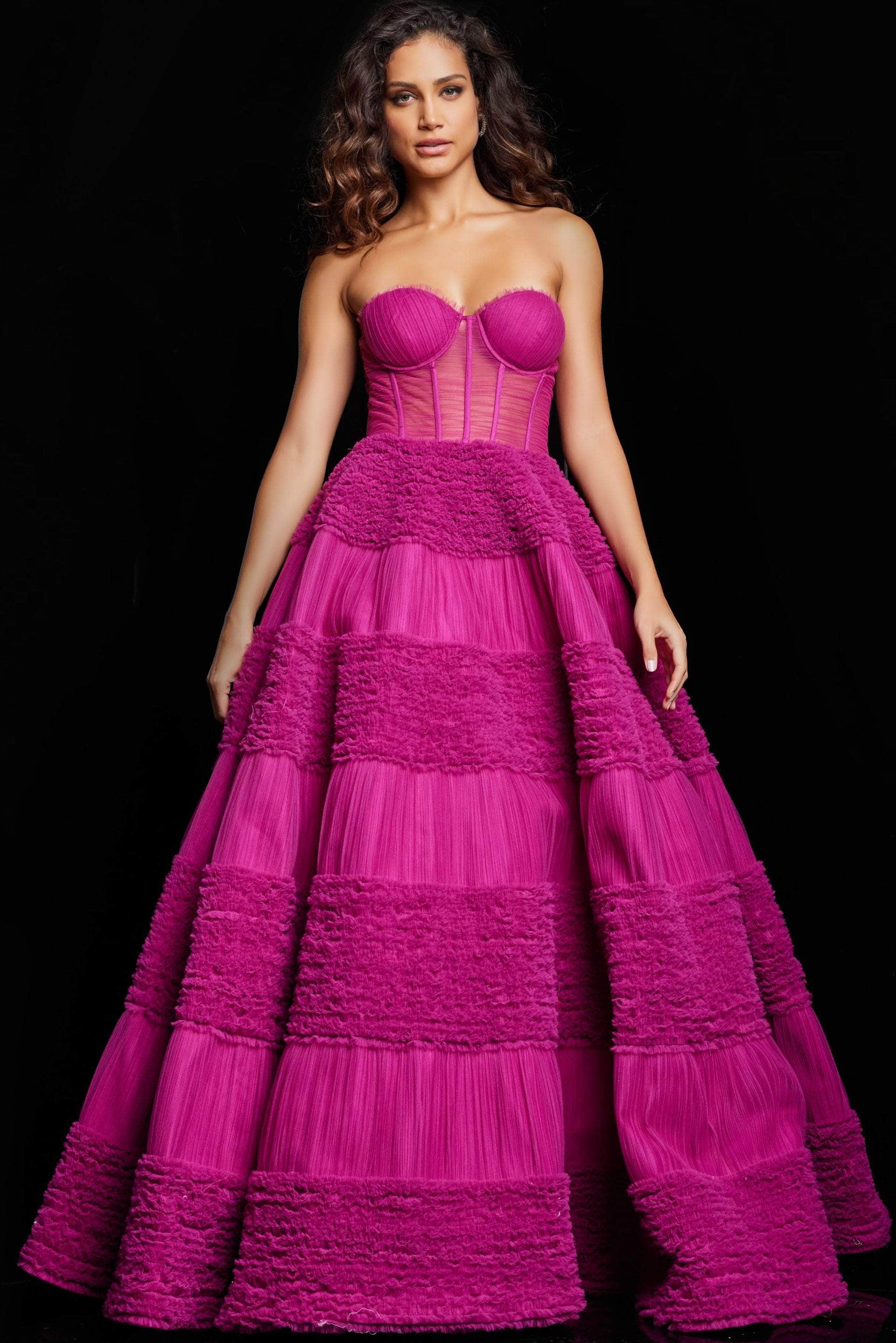 Jovani 37157 - Sweetheart Bustier Evening Gown - designer evening gown at Silhouette Dresses