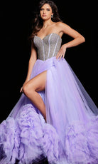 Jovani 37199 - Sweetheart Ruffle Hem Ballgown - view 5