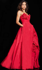 Jovani 37266 - Strapless Ruffle Ballgown - back view