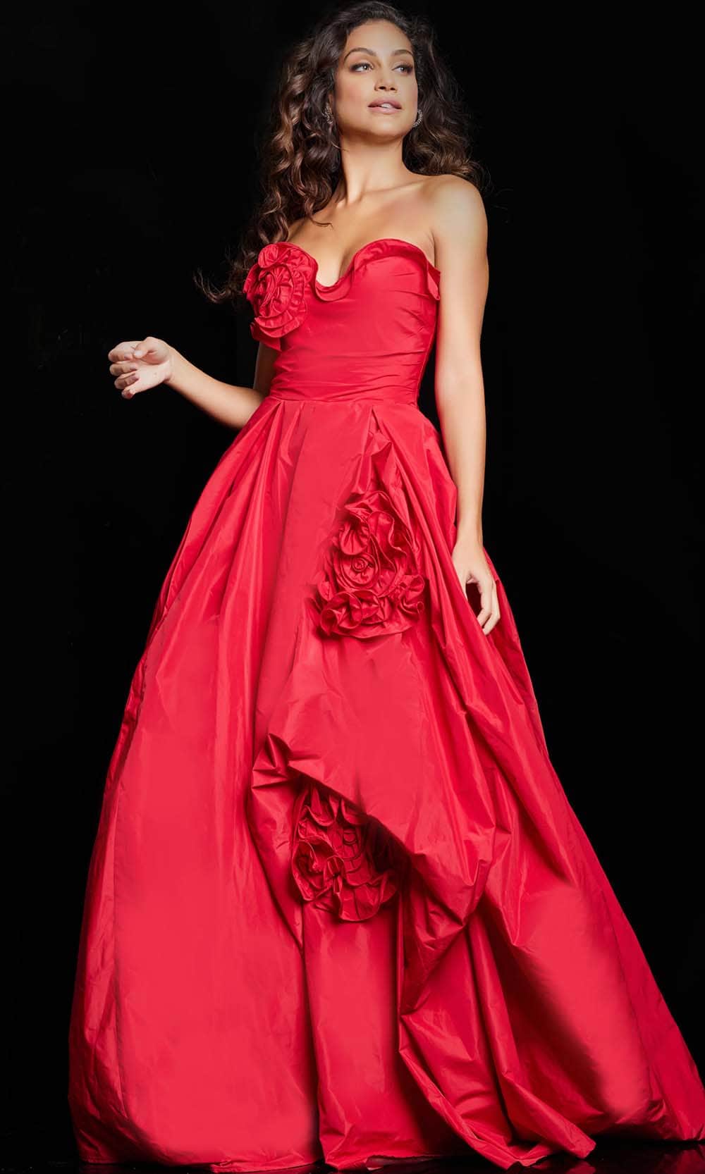 Jovani 37266 - Strapless Ruffle Ballgown - detail view