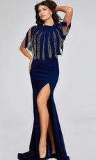 Jovani 37386 - Chain Fringed Evening Dress - designer formal gown at Silhouette Dresses