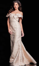 Jovani 37394 - Jacquard Mermaid Evening Gown - back view