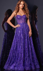 Jovani 37413 - Sequined Strapless Ballgown - designer quinceanera gown at Silhouette Dresses