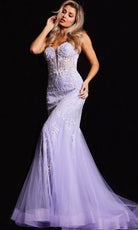 Jovani 37414 - Embroidered Sleeveless Prom Gown - detail view
