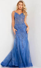 Jovani 37416 - Sleeveless Mermaid Prom Gown - back view
