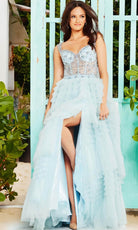 Jovani 37438 - Sleeveless Ruffled Ballgown - detail view
