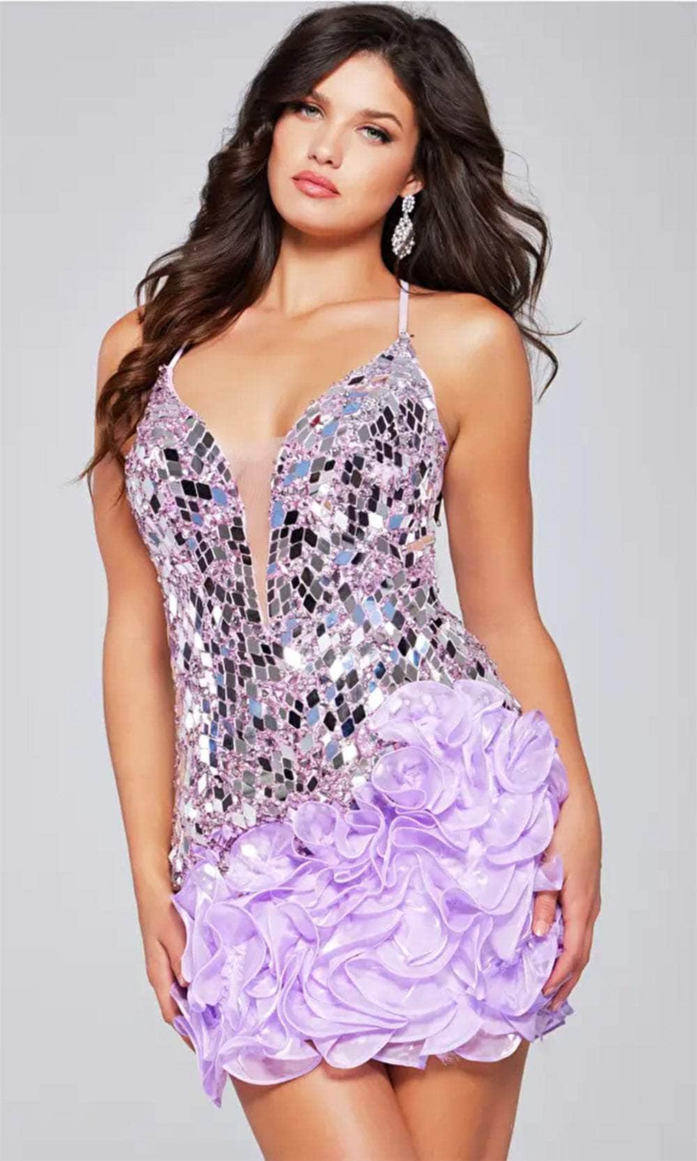 Jovani 37587 - Cut Glass Halter Cocktail Dress - view 6