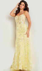 Jovani 38004 - Floral Embroidered Prom Gown - view 6