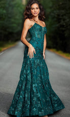Jovani 38004 - Floral Embroidered Prom Gown - back view
