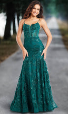 Jovani 38004 - Floral Embroidered Prom Gown - designer prom dress at Silhouette Dresses