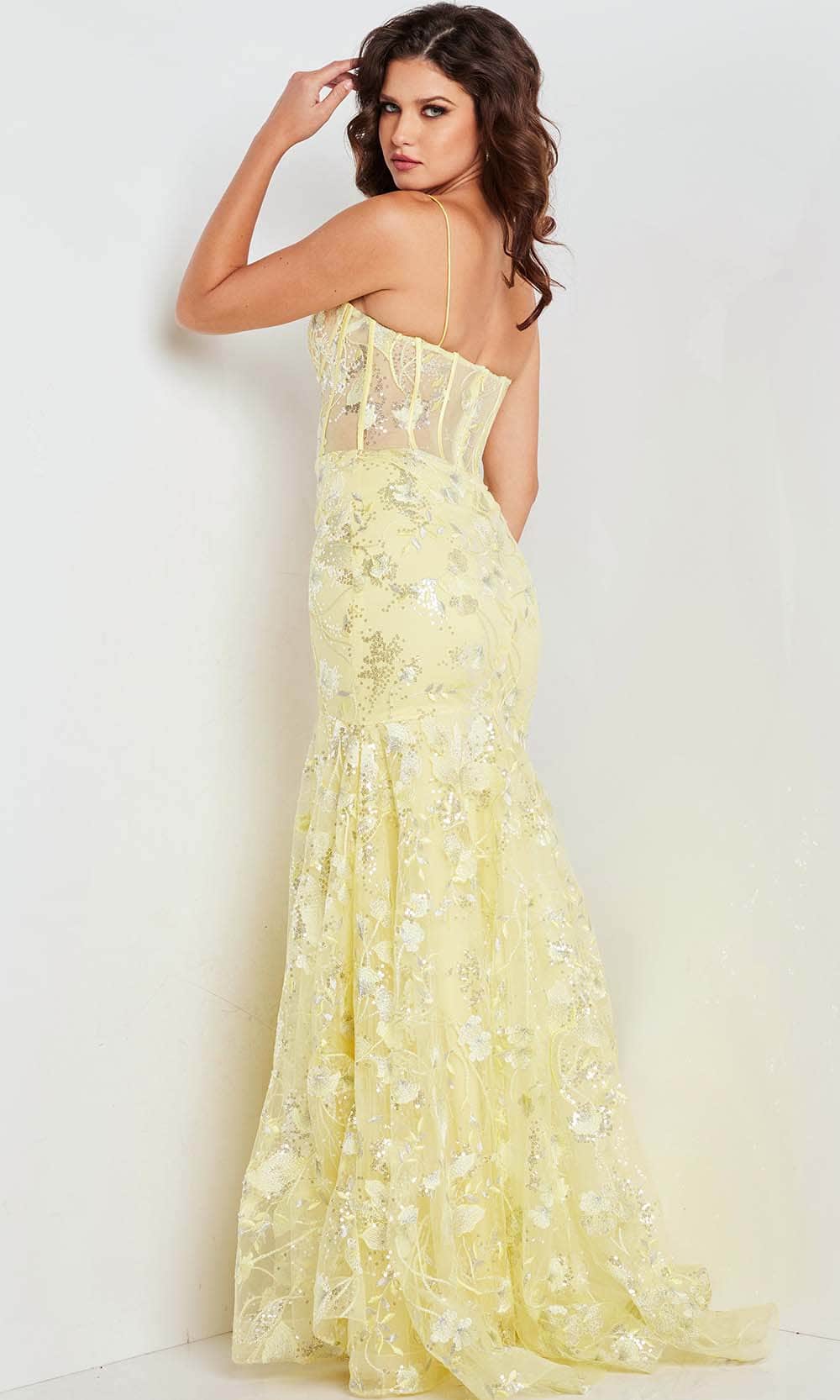 Jovani 38004 - Floral Embroidered Prom Gown - view 5