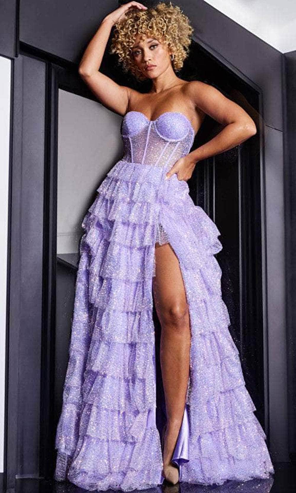Jovani 38165 - Strapless Sequin Dress - view 5