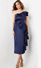 Jovani 38187 - Strapless Ruffle Accented Formal Dress - detail view