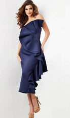 Jovani 38187 - Strapless Ruffle Accented Formal Dress - back view
