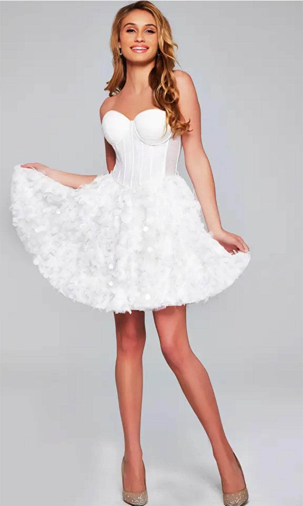 Jovani 38248 - Sweetheart Ruffled A-Line Cocktail Dress - designer homecoming dress at Silhouette Dresses