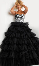 Jovani 38360 - Strapless Sequin Ballgown - back view