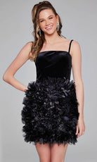 Jovani 38495 - Ruffled Skirt Sleeveless Cocktail Dress - designer homecoming dress at Silhouette Dresses