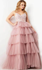 Jovani 38577 - Sleeveless Embellished Bodice Prom Gown - detail view