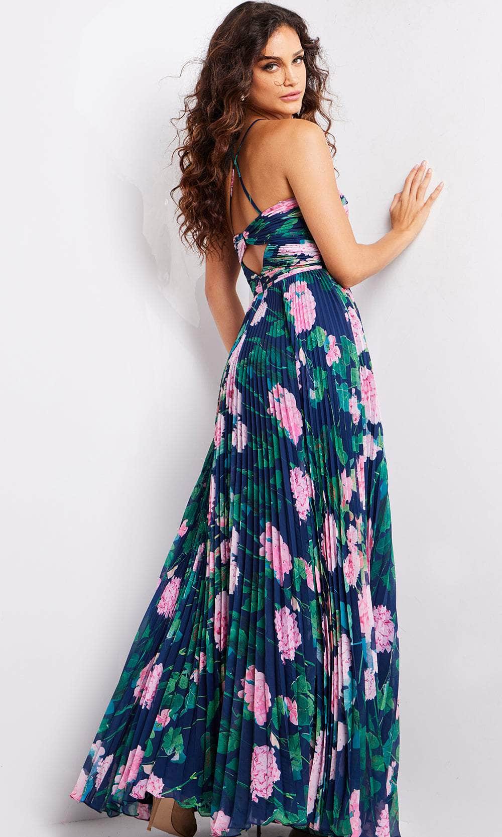 Jovani 38638 - Floral Printed A-line Dress - view 6