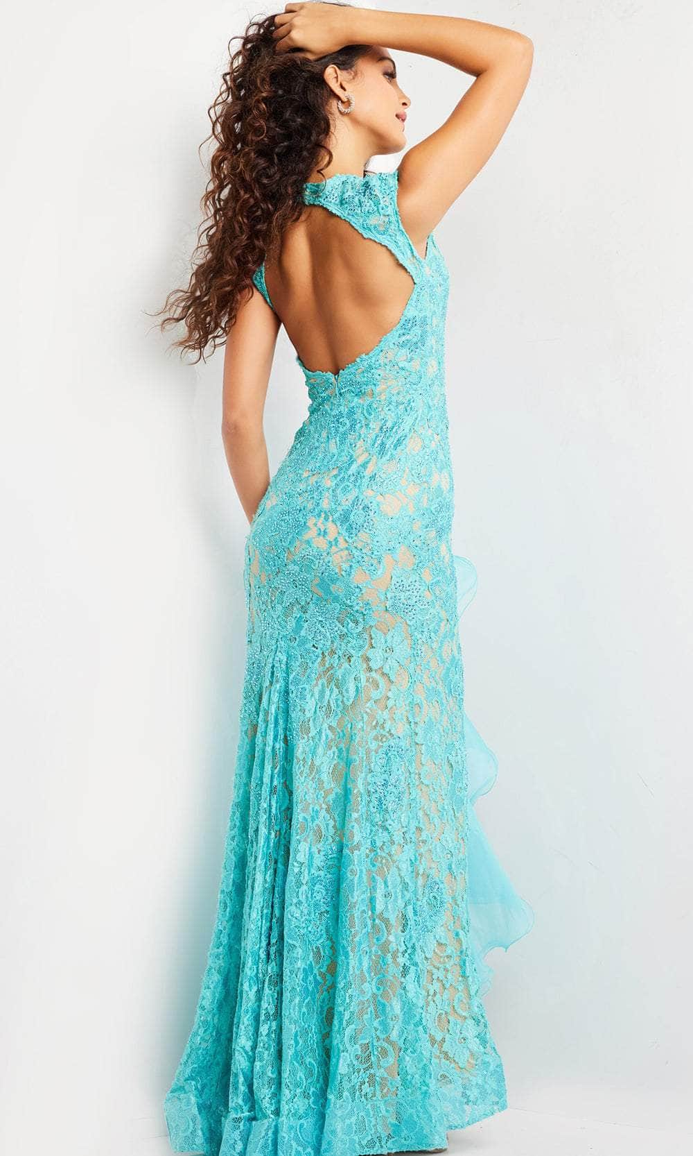 Jovani 38668 - Lace V-Neck Dress - view 5