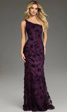 Jovani 38684 - One Shoulder Gown with 3D Appliques - view 6