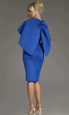 Jovani 38824 - Cape Sleeve Sheath Cocktail Dress - back view