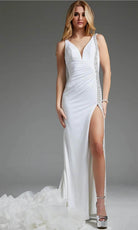 Jovani 38993 - High Slit Bridal Gown - designer wedding dress at Silhouette Dresses